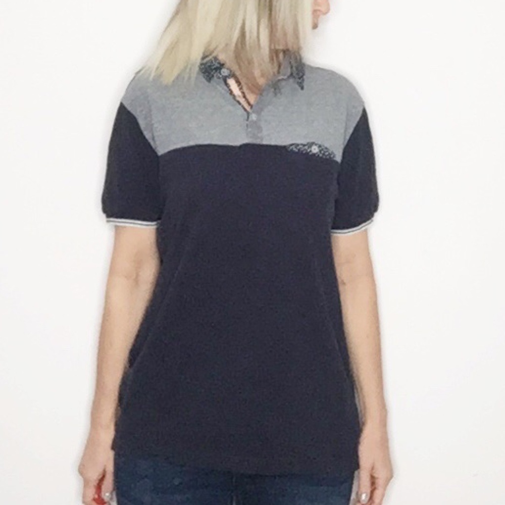 PAPER DENIM CLOTH | Navy polo shirt